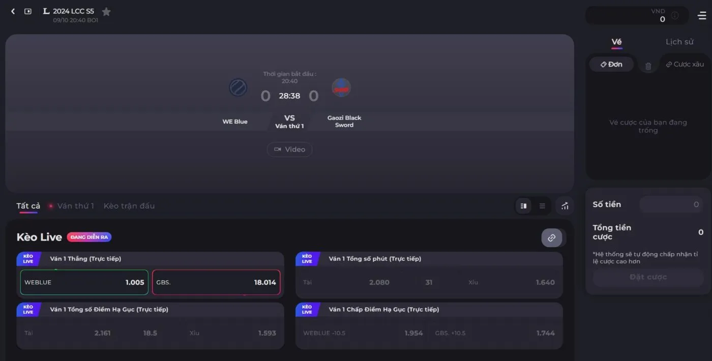 Điểm qua một vài loại kèo cá cược Esports phổ biến